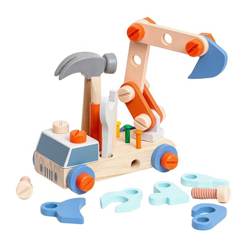 Wooden Screw & Nut Truck Toy