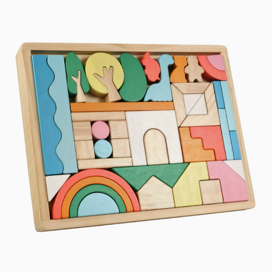 Montessori Educational Wooden Stacking Blocks