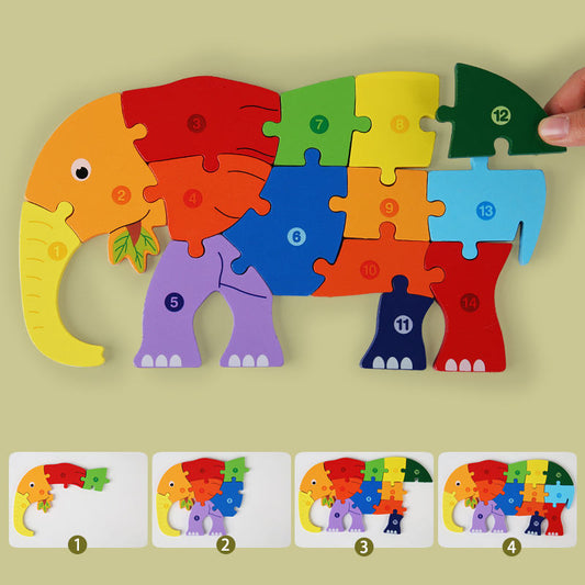Wooden Animal Puzzle – Montessori Educational Toy