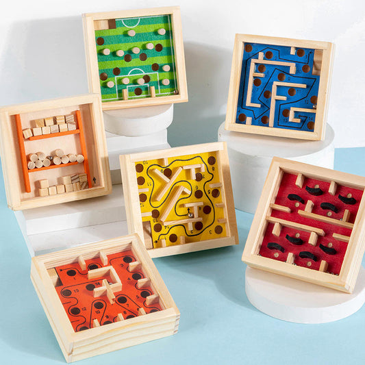 Wooden Magic Maze – Beaded Tabletop Puzzle