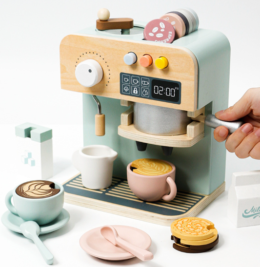 Wooden Coffee Maker Play Set