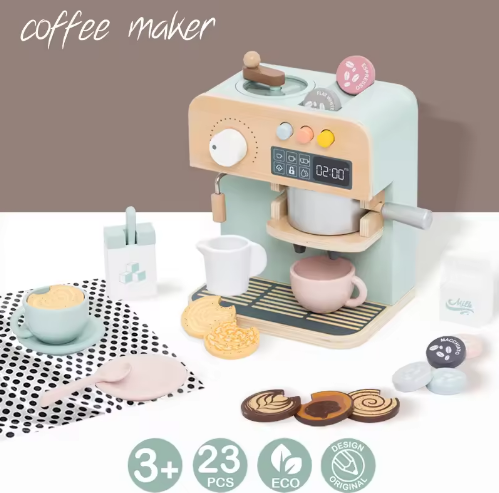 Wooden Coffee Maker Play Set