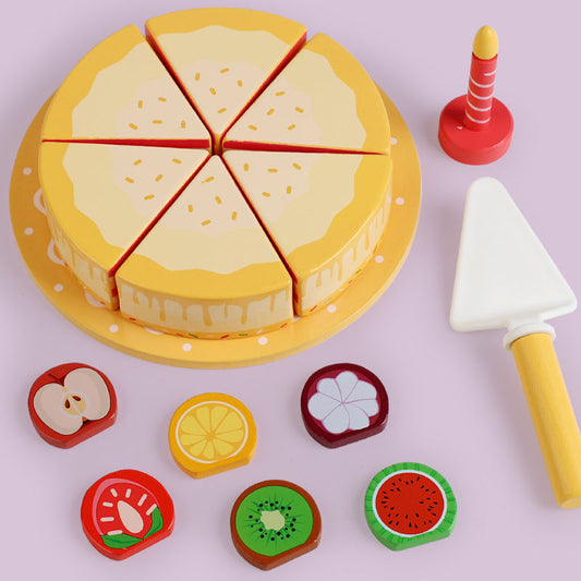 Wooden Birthday Cake Cutting Set
