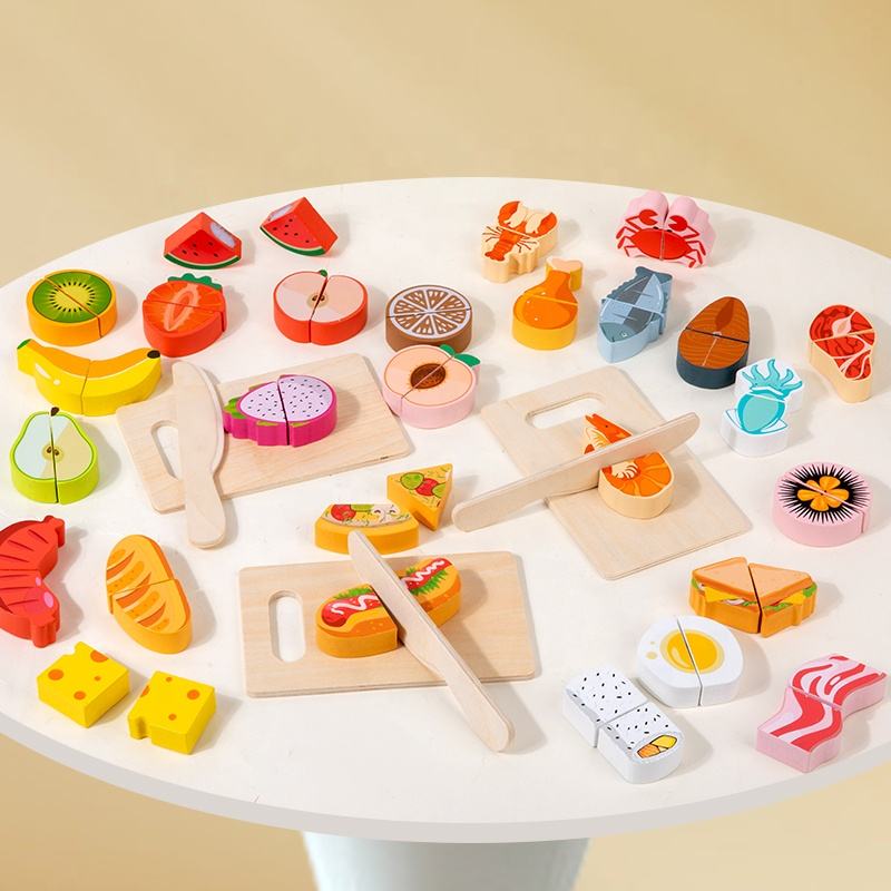 Wooden Play Food Cutting Set