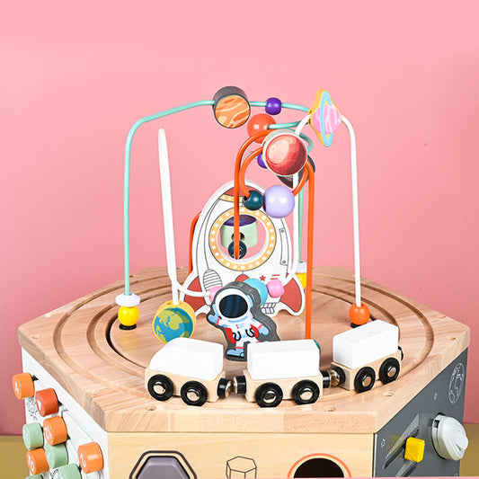 Wooden 6-in-1 Activity Cube