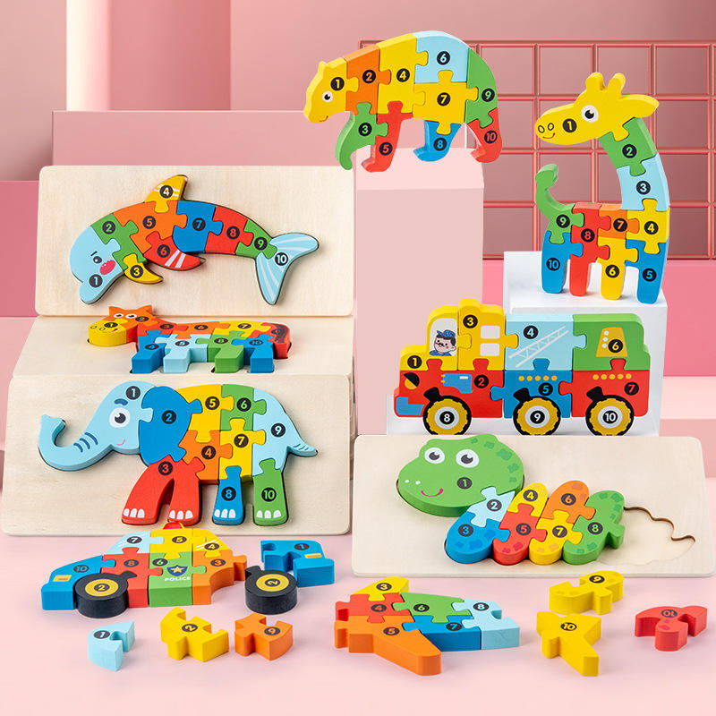 Wooden Animal & Plane Puzzle