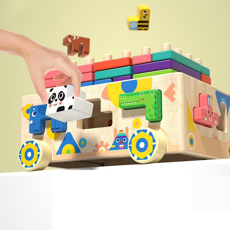 Wooden Animal Shape Sorter Toy