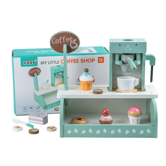 Wooden Coffee Machine Play Set